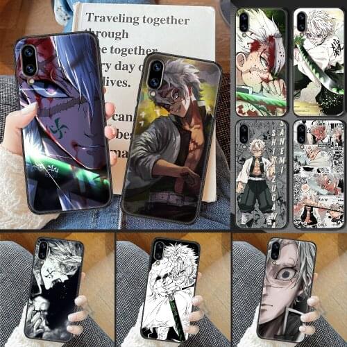 Demon Slayer Shinazugawa Sanemi Phone case For Huawei Honor 6 7 8 9 10 10i 20 A C X Lite Pro Play black pretty Etui luxury funda
