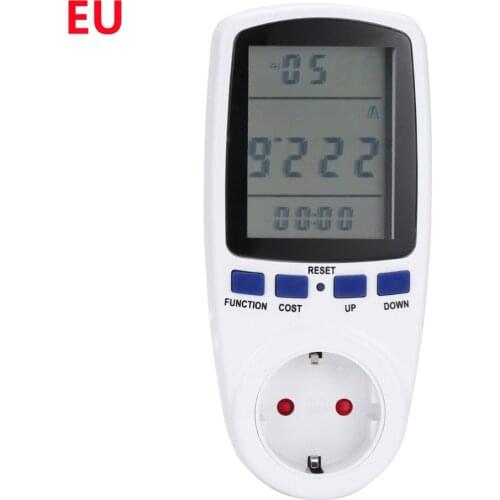 EU Plug Socket Digital Wattmeter Meter Power Consumption Watt Energy Meter KWh AC 220V 110V Electricity Analyzers Monitors