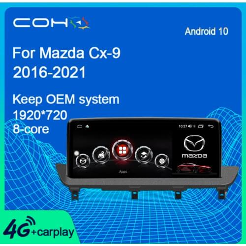 COHO Dual System 1920*720 For Mazda Cx-9 2016-2021 Car Radio Multimedia Video Player Navigation Stereo GPS Android 10 8-Core