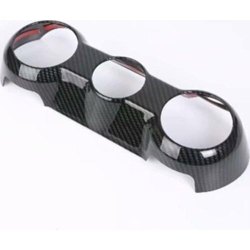 For Kia Rio 4 X-line 2018 2019 Carbon Fiber Air Conditioning Control Switch Button Trim Decorative Frame Interior Accessories