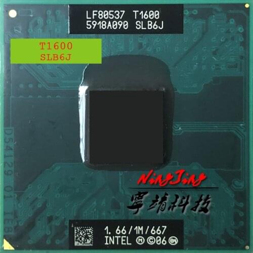 Intel Mobile Celeron Dual-Core T1600 SLB6J 1.6 GHz Dual-Core Dual-Thread CPU Processor 1M 35W Socket P