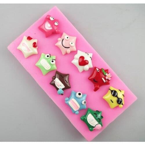 Sale Fda Cake Decorating Tools Free Post New Face Cute Star Diy Series Environmental Liquid Bakeware Cake Mold Decoration