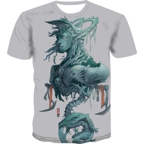 3d Printed Personalized T -Shirt Summer Fashion Design Short Sleeve Cartoon Warrior 3d T -Shirt Men 'S Casual Cool Top S -6xl