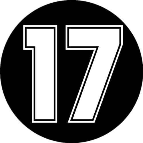 Personality Vinyl Decal Number 17 Car Sticker Waterproof Auto Decors on Truck Bumper Rear Window Cover Scratches Waterproof