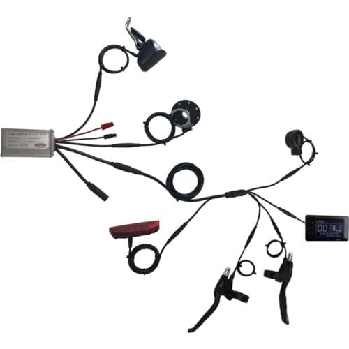 Ebike 36V/48V Square Wave Controller for 250W Electric Bicycle Motor Wheel JN LCD GD01- Display Waterproof Plug