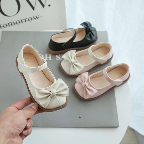 Girls' Leather Shoes Soft-soled Princess Shoes New Childrens Single Shoes Bow-knot Girls Shoes Princess Sweet Flats for Party