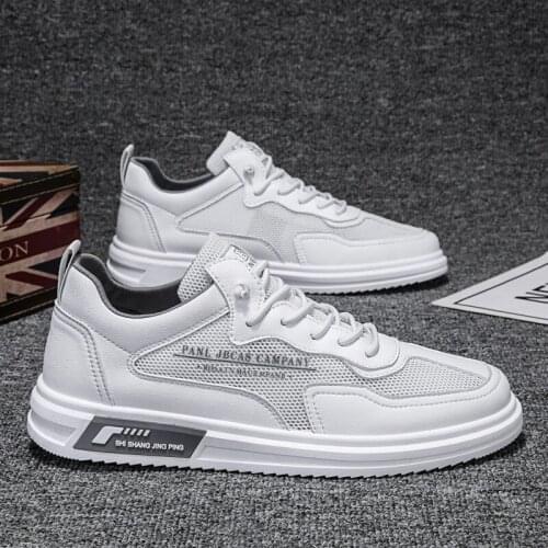 Mens Shoes Summer New Fashion Trend Korean Version Thick Soled Mesh Surface Breathable I Mens Leisure Sports Board Shoes