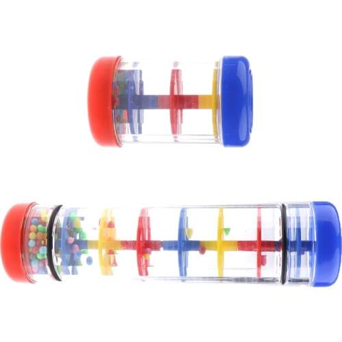 Portable Plastic Rainmaker Tube Shaker Toddler Preschool Musical Toys Gift