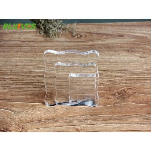 RLJLIVES Transparent Silica gel Stamp Acrylic Block Pad DIY scrapbooking Color Process Essential Tools