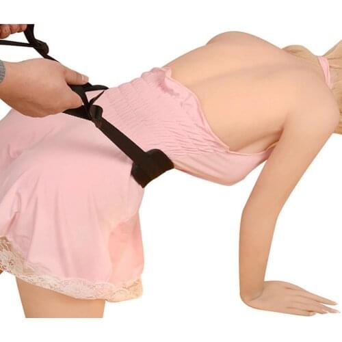 Doggie Style Adjustable Bondage Strap Waist Belt with Handcuffs Adult Sex toys Tool more effective for someone a little skinnier