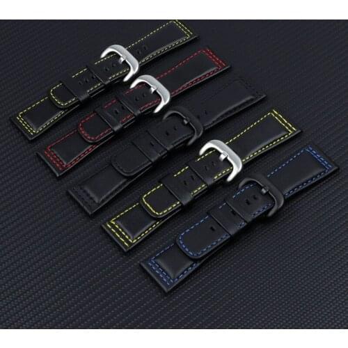 Handmade Watchband 28mm Calf Genuine Flat Leather Wrist Watch Band For Seven Friday Strap Belt Bracelet Pin Buckle Tools