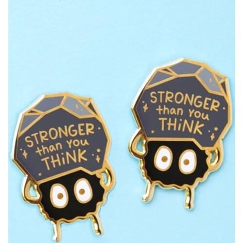 Spirited Away Stronger Soot Sprite Brooch Pins Enamel Metal Badges Lapel Pin Brooches Jackets Jeans Fashion Jewelry Accessories