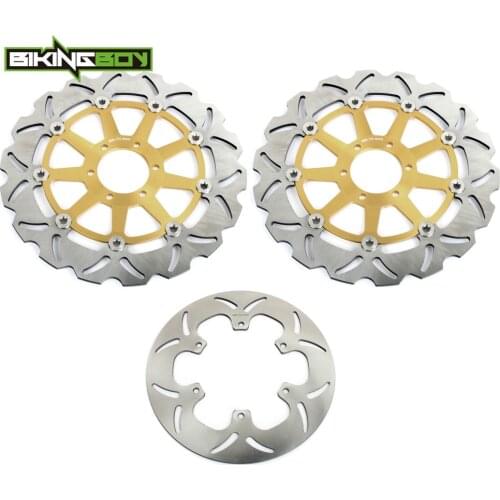 BIKINGBOY For Yamaha FJ 1200 90 91 92 93 94 95 96 Front Rear Brake Discs Disks Rotors 300mm 282mm Stainless Steel Motorcycle Set