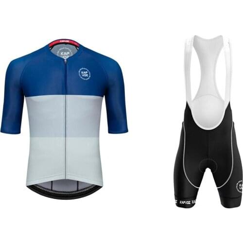 KAPVOE Cycling Jersey Summer Short Sleeve and Bib Shorts Set Men Cycling Wear Road Bike Clothes NEW Racing Downhill Jerseys