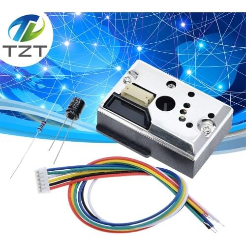 TZT GP2Y1014AU0F Compact Optical Dust Sensor Compatible GP2Y1010AU0F GP2Y1010AUOF Smoke Particle Sensor With Cable