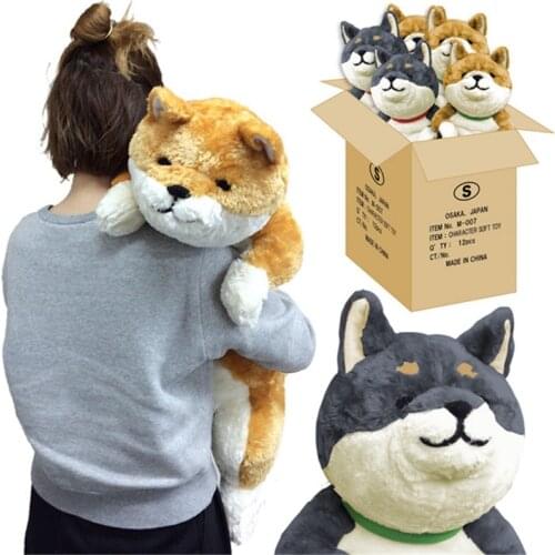 Japan Anime Shiba Inu Plush Toy Giant Animals Dog Doll Akita Doll Strips Nap Pillow for Children Friend 80cm 31inch