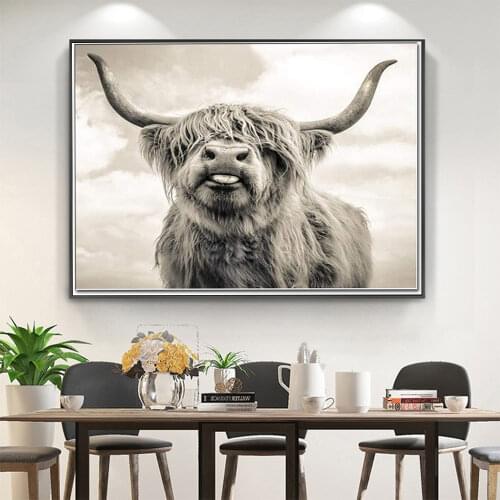 Animal Cow DIY Painting By Numbers Set Oil Paints 40*50 Canvas Painting New Design For Handicraft