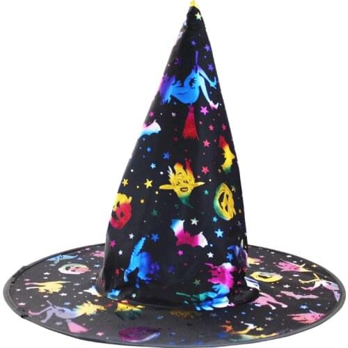 10 Pcs Kids Adult Halloween Witch Hat Party Dance Ghost Festival Horror Magician Hat Adult Childrens Festival Decorative Props