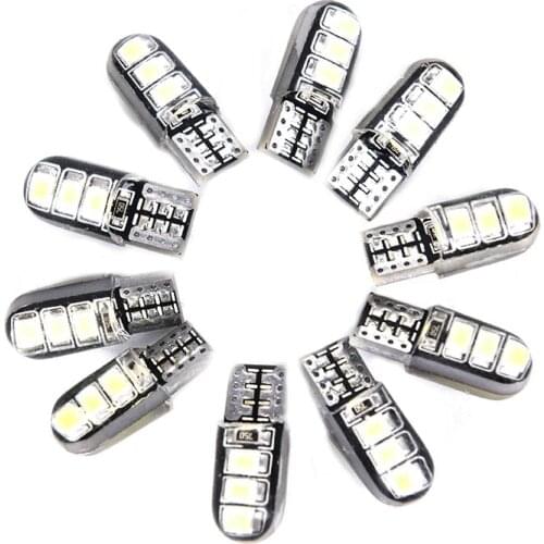 New 2PCS LED Lights 12V LED Silica Gel Wedge Car Turn Side Lights Silicone Shell Auto Interior Dome Lamps Parking Bulb