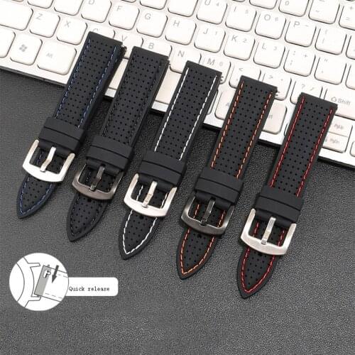 Smart Watch Accessories Soft Silicone Watchband For Huawei Watch 3 PRO GT2E Ventilation Rubber Sport Bracelet Quick Release