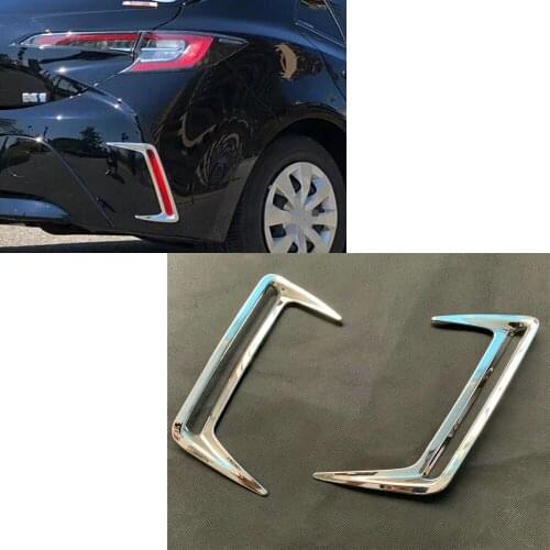 For Toyota Corolla Sport Hatchback 2019 2020 Chrome Rear Fog Light Lamp Bumper Foglight Cover Trim Frame Car Styling Molding