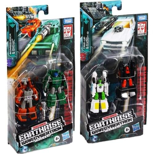 TAKARA TOMY Transformers Earthrise Trip-up Daddy Bombshock Growl Action Figure Collections Autobot