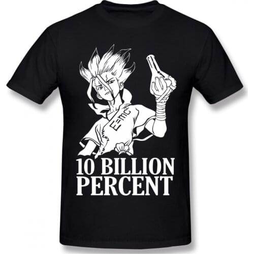 Dr Stone Senku Ishigami Tsukasa Post Apocalyptic Anime TShirts for Men Essential Funny Crewneck Cotton T Shirt 2020
