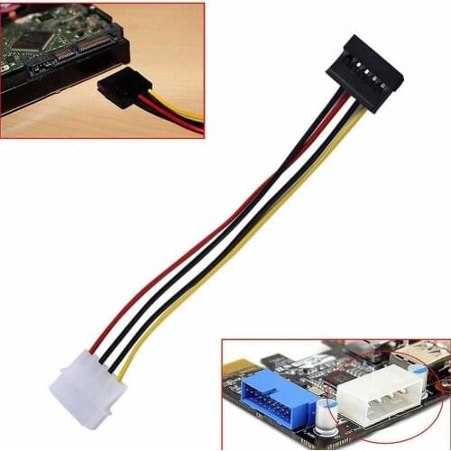 SATA Power Extension Cable Serial ATA 15pin Male to Power IDE For HDD Molex 4pin Drive Disk Hard Hard Female Supply A6T7