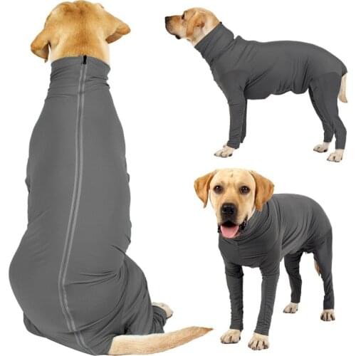 Pet Home Wear Pajamas Dog Jumpsuit Operative Protection Long Sleeves Bodysuit Comfortable For Medium Large Dogs XS-3XL