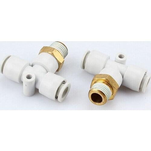 KQ2T/KB2T06-M5 06-M6 three-way pneumatic male thread air connection 6mm quick air connection compressor accessories Q313