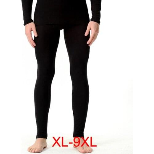 Plus Size Leggings Bottom Men Thin Elastic XL 6XL 7XL 8XL 9XL Male Soft Black Gray Purple Red Underwear Thermal Pants