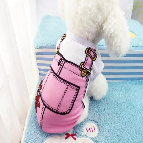 Fashion Dog Clothes For Dogs Summer Cotton Soft Puppy Vest Clothing For Small Dogs Cats Pet T-shirt XS-XXL