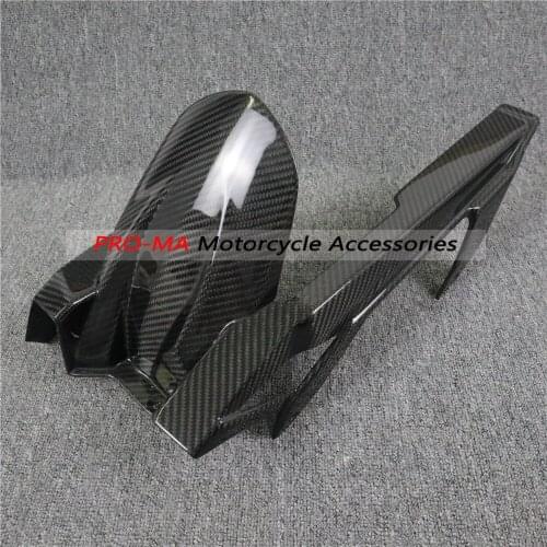Motorcycle rear hugger/Fender in Carbon Fiber For Kawasaki Ninja 400 2019 Twill glossy weave