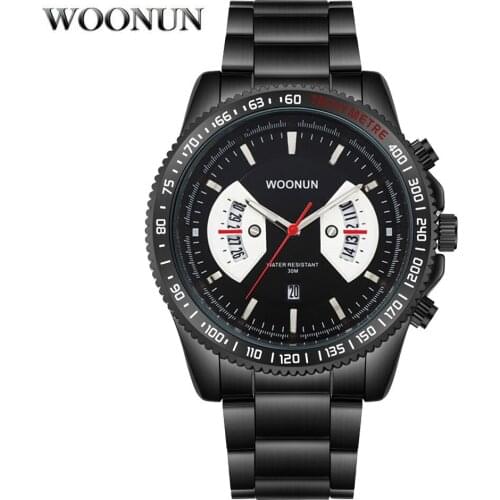 Men Big Watches Men Military Sport Watches Black Full Steel Auto Date Quartz Wristwatches Cheap Price Dropshipping Reloj Hombre