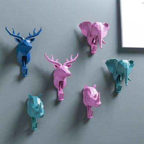 1 PCS ABS Plastic Elephant Wall Hanger Hook for Decoration Door Hook Hanger 3M Moder Robe Hook Bathroom Accessories