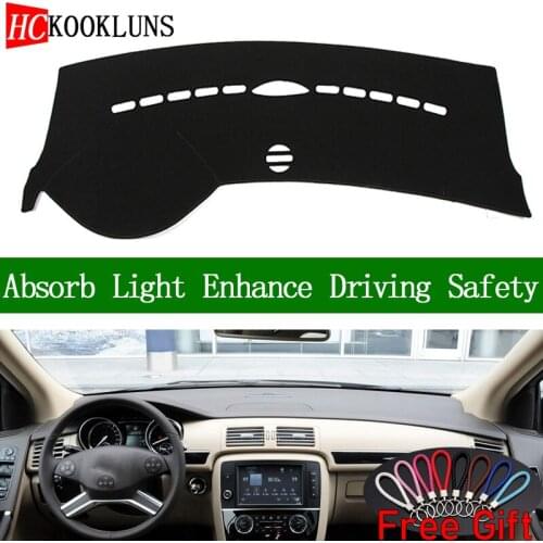 For Meredes-Benz R CLASS 500L 300L 350L 400L 320L 2006-2017 Dashboard Cover Non-slip Dash Mat Carpet Car Stickers Accessories