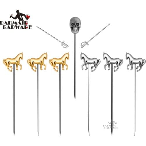 1Piece Fruit Cocktail Pick Stick Bar Tools Drink Stirring Sticks Martini Picks Party Wedding Accessories