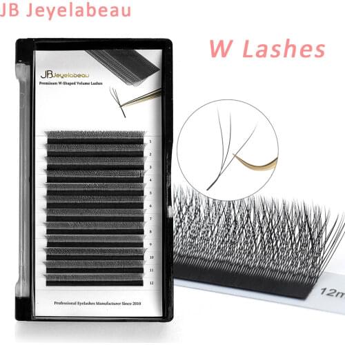 W Shape False Eyelashes Extension Wholesale 3D Two Tip lashes Faux Mink Lashes Super Soft Natural YY False Eyelashes Grafting