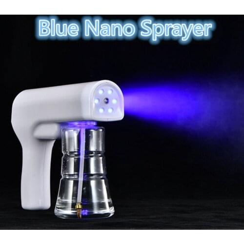 Hand Held Wireless Charging Blue Light Nano Atomizing Disinfection Gun Vehicle Outdoor Atomization