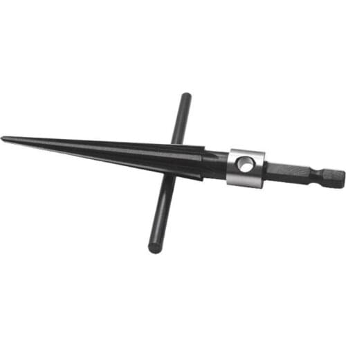 3-13mm Bridge Pin Hole Hand Held Reamer T Handle Tapered 6 Fluted Chamfer Bit Reaming Woodworker Core Drill Cutting Tool HX6D