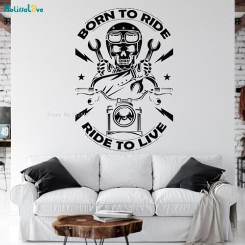 Motorcross Wall Decal Free style Dirt Bike Sticker Bedroom Sport Motorcycle Self-adhesive Kids Boys Teenager Room YT4243