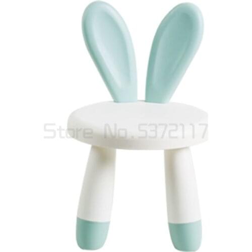 Nordic simple childrens back eat rabbit stool chair plastic thickened kindergarten class stool
