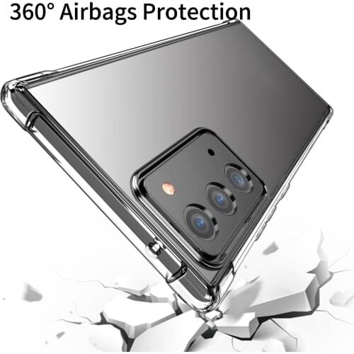 For Samsung Galaxy Note 20 / 20 Ultra Hybrid Bumber Case Four-corner Airbag Protection Shockproof Cover Clear Protective Case