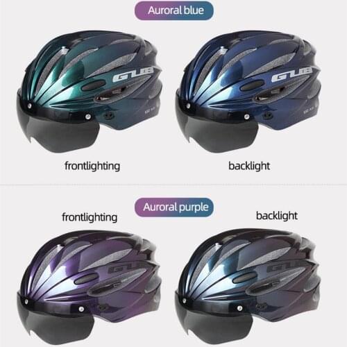 Cycling Helmet Removable Visor Goggles Road MTB Bike Bicycle Sports Helmet 58-62cm Cycling Head Protector Hard Cap for Adult