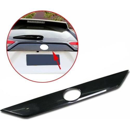 Fit For Toyota RAV4 2019 2020 Carbon Fiber Rear Door Tailgate Trunk Lid Gurad Trim Cover Protector Accessories