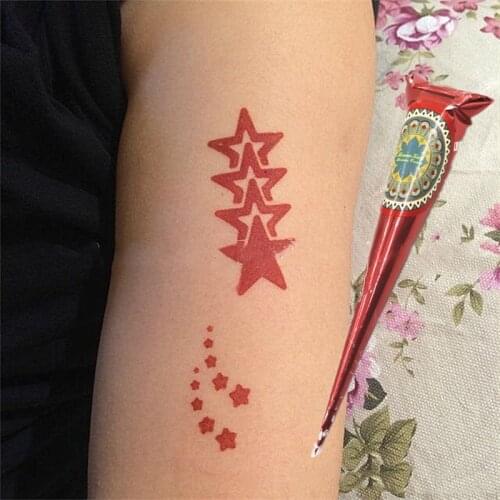 1pc Fashion Natural Organic Indian Henna Black Tattoo Ointment Mehndi Paste Cones Colored Body Art Sticker Mehndi Body Paint