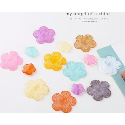 Spring Summer Flower Resin Cabochons DIY Jewelry Findings Ornament Accessories Floral Patch Sticker Charm Material 100pcs