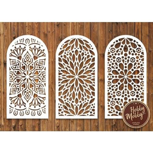 1000 DXF CDR Format Simple Vector Drawing CNC Laser Cutting Engraving Door Window Wall Package Decoration Design Files