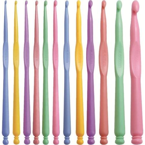 Mix Size 12 Pcs Knitting Needles Handle Crochet Hook Knit Weave Yarn Crafts Home DIY Knitting Tools for Women Mom Gift