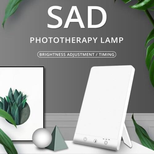 12000 Lux Daylight Therapy Lamp SAD Light 3200k 5500K Happy Mood Light Touch Dimmable for Winter Anti Depression SAD Therapy